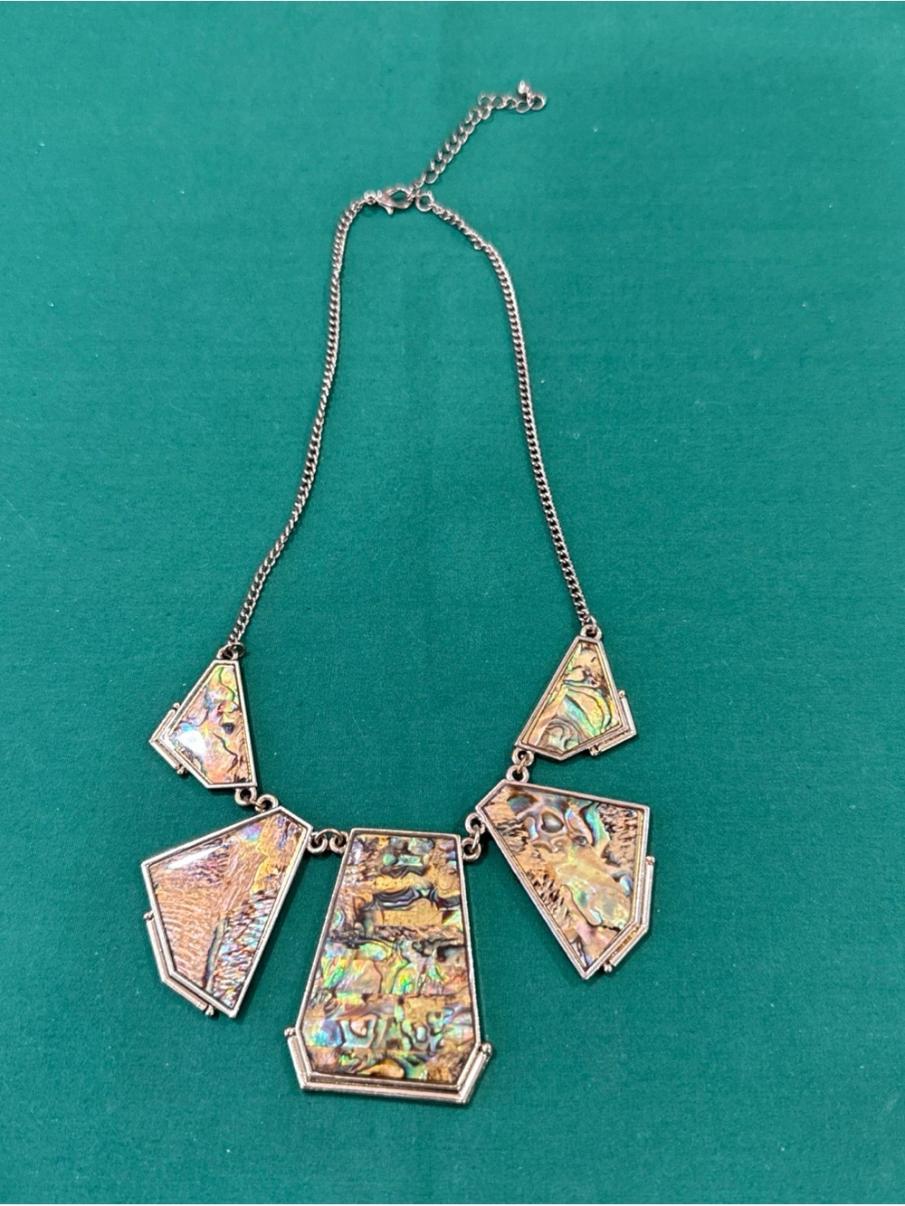 Statement Goldtone  Multicolored Choker Necklace 105B